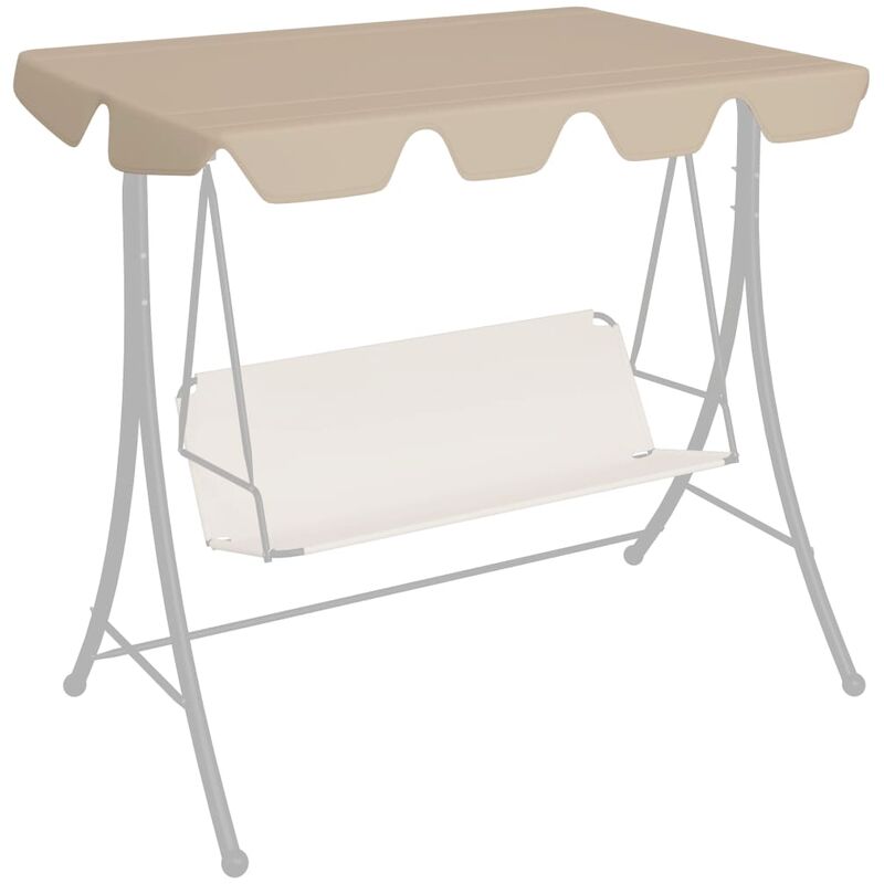 

Dosel de repuesto columpio de jardín beige 188/168x110/145 cm