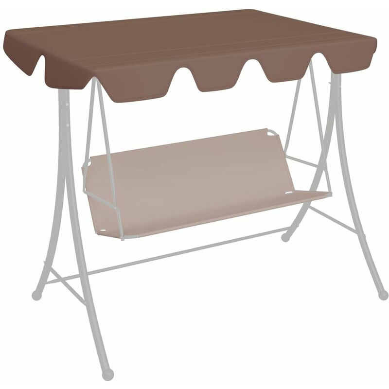

Dosel de repuesto columpio de jardin marron 150/130x70/105 cm