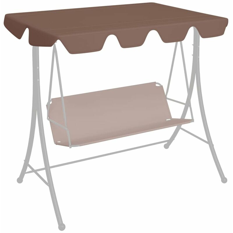 

Dosel de repuesto columpio de jardin marron 188/168x110/145 cm