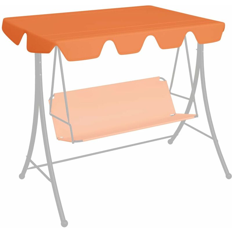 

Dosel de repuesto columpio de jardin naranja 150/130x70/105 cm