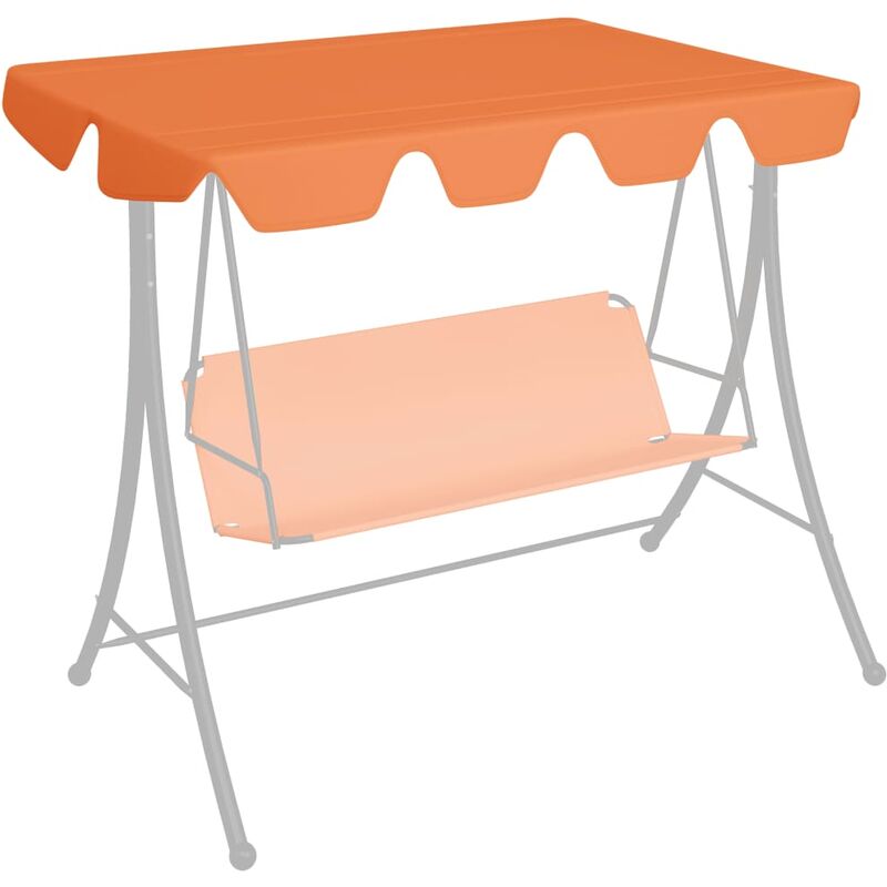 

Dosel de repuesto columpio de jardín naranja 150/130x70/105 cm