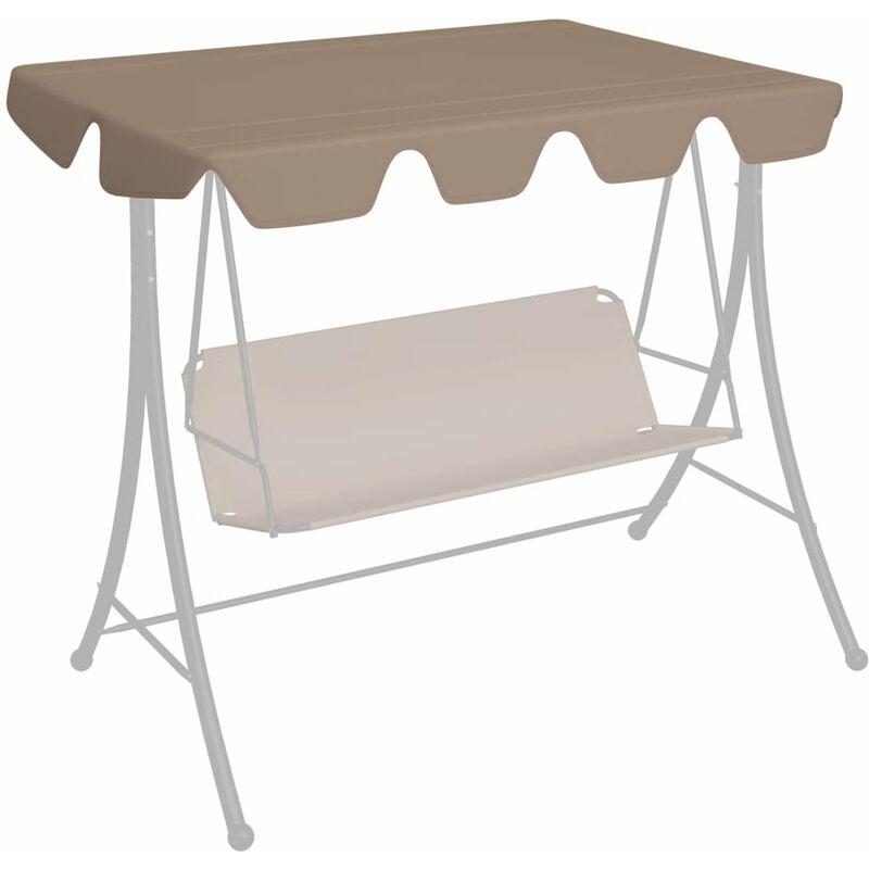 

Dosel de repuesto columpio de jardin taupe 150/130x70/105 cm
