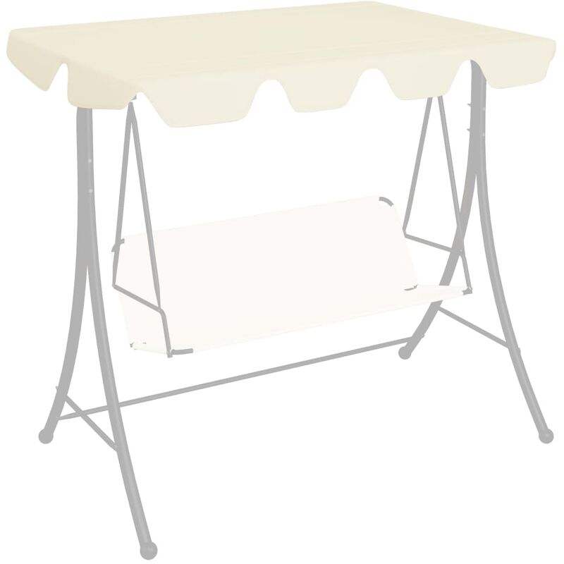 

Dosel de repuesto columpio de jardín 226x186 cm 270 g/m² crema - Crema