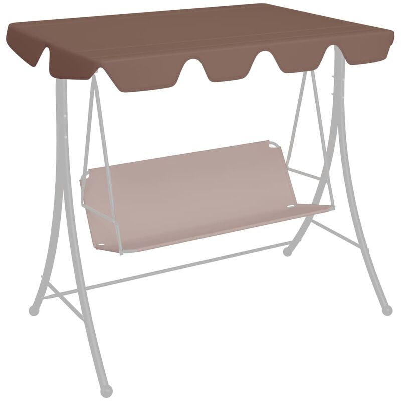 

Dosel de repuesto columpio de jardín 226x186cm 270g/m² marrón - Marrón