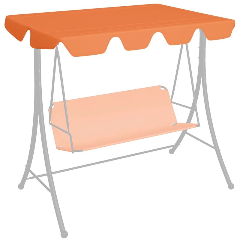 

Dosel de repuesto columpio de jardín 226x186cm 270g/m² naranja - Naranja