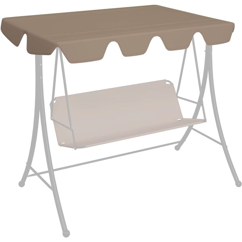 

Youthup - Dosel de repuesto columpio de jardín taupé 150/130x70/105 cm - Gris Topo
