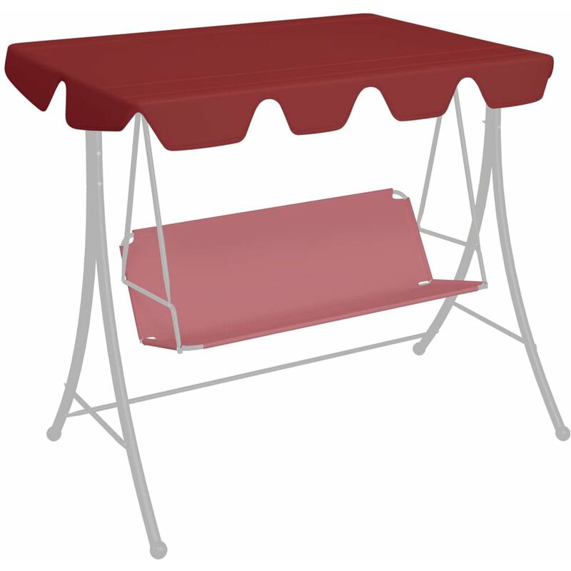 

Dosel de repuesto columpio jardin rojo tinto 150/130x70/105 cm