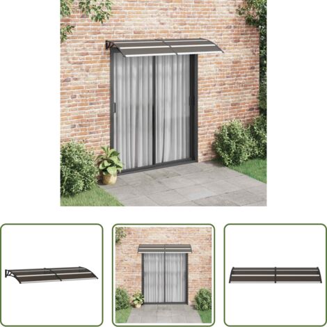 Dosel para puerta - Marquesina de puerta PC negro 200x75 cm