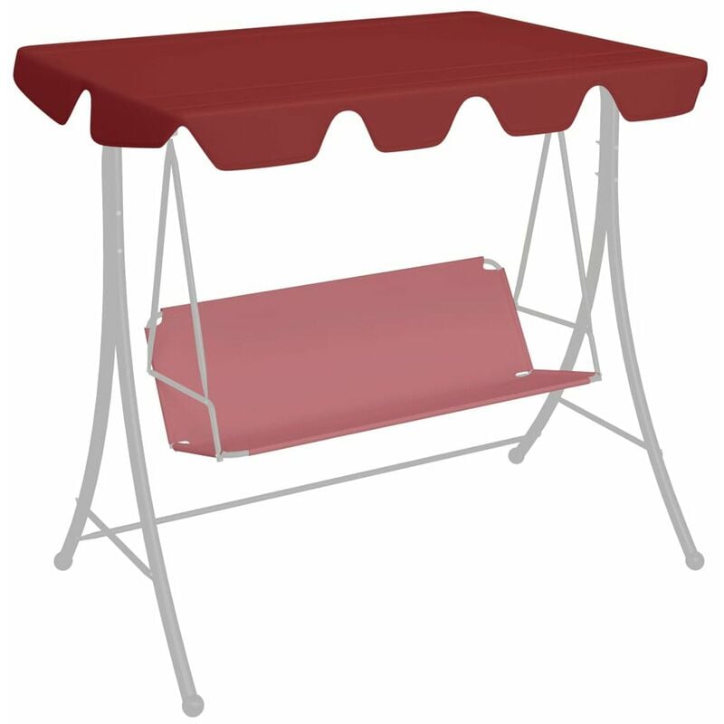 

Dosel repuesto columpio de jardin rojo tinto 188/168x110/145 cm