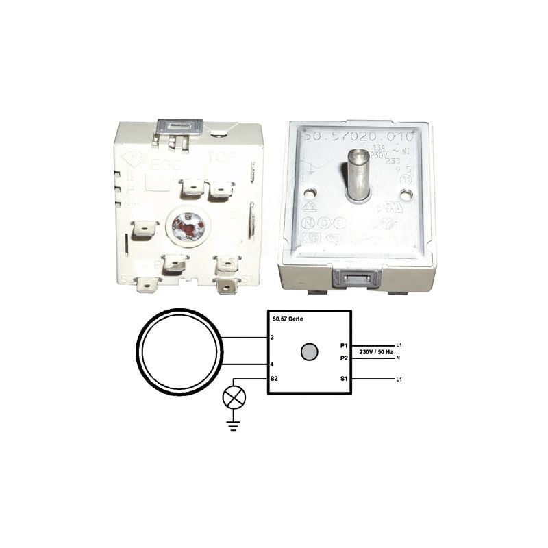 DOSEUR D ENERGIE GAUCHE 13A-230V pour TABLE DE CUISSON -...