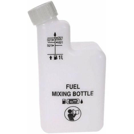 Doseur gradué 1L pour mélange huile essence    Bouchon à visser    Graduation 1/25, 1/32, 1/40, 1/50    Accessoire tondeuse tracteur