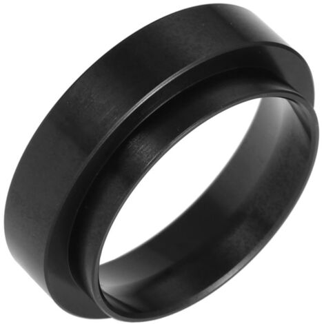 Dosiertrichter aus Aluminium für Espressokaffee – Dosierring-Ersatzfilter für Siebträger 58 mm (Schwarz)