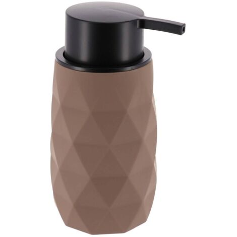 Dosificador de jabón abs + goma 210ml - marrón - Tendance