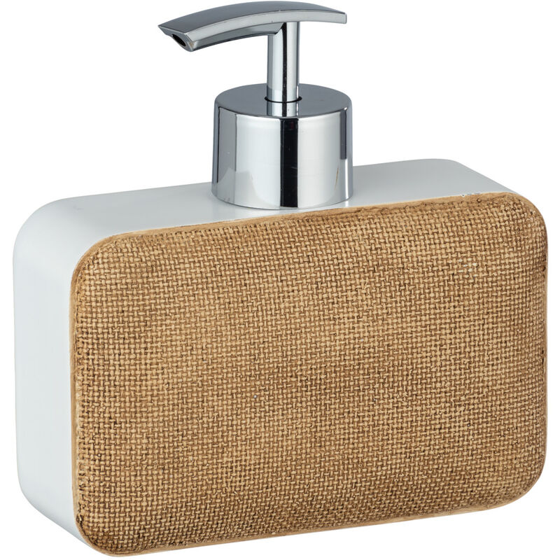 

WENKO Dispensador de jabón líquido dosificador baño cocina Ambila beige 330 ml