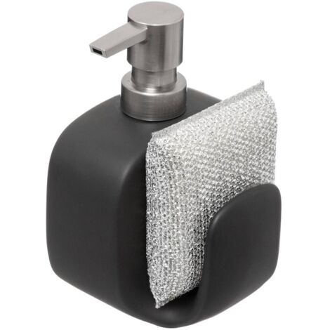 Dosificador de jabón con esponja 400ml negro  - 5five