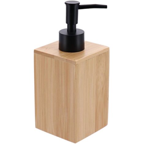 Dosificador de jabón de bambú bomba negro 250 ml - bambú - Tendance