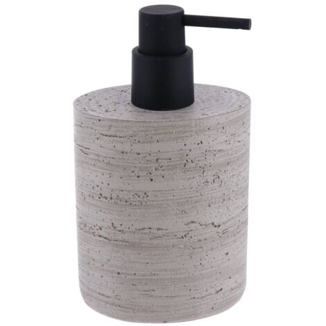 Dosificador de jabón de poliresina efecto hormigón 380ml- gris - Tendance