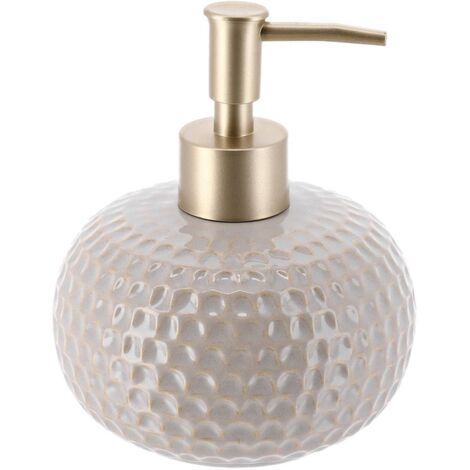 Dosificador de jabón en gres lacado laca 440 ml - beige - Tendance