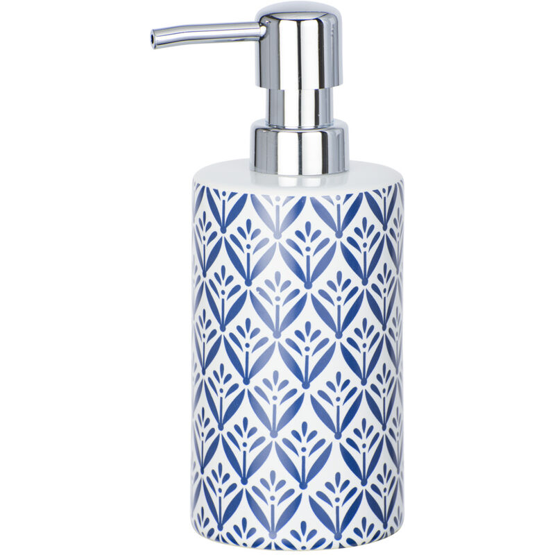 

WENKO Dispensador de jabón líquido dosificador baño cocina Lorca azul 360 ml
