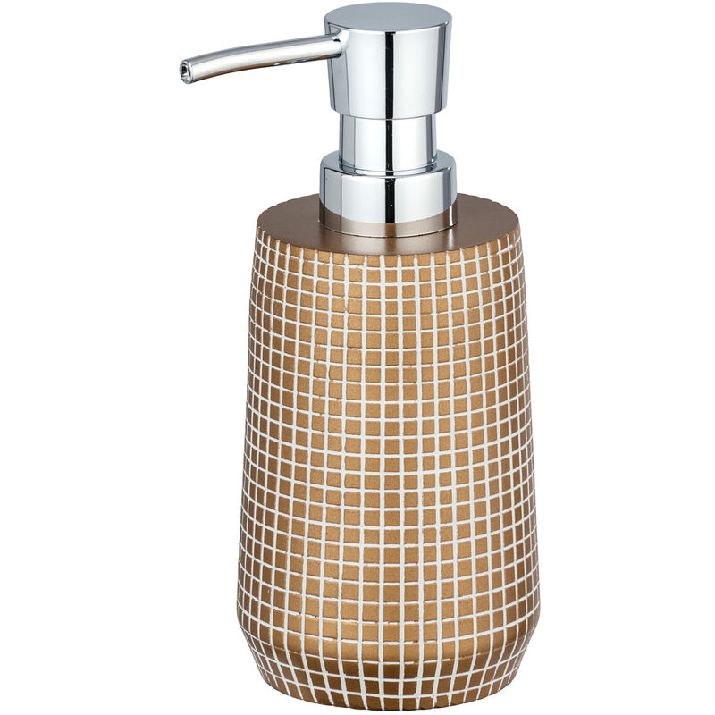 

WENKO Dispensador de jabón líquido dosificador baño cocina Ohrid dorado 270 ml