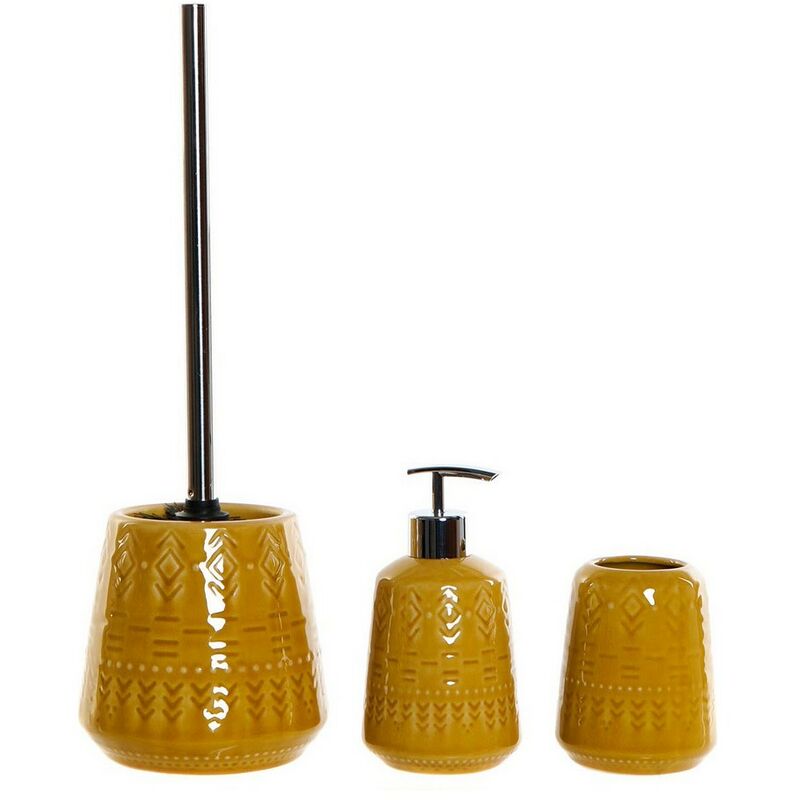 

Set de Baño DKD Home Decor Gres Ocre (3 pcs) (29 x 23 x 12,5 cm)