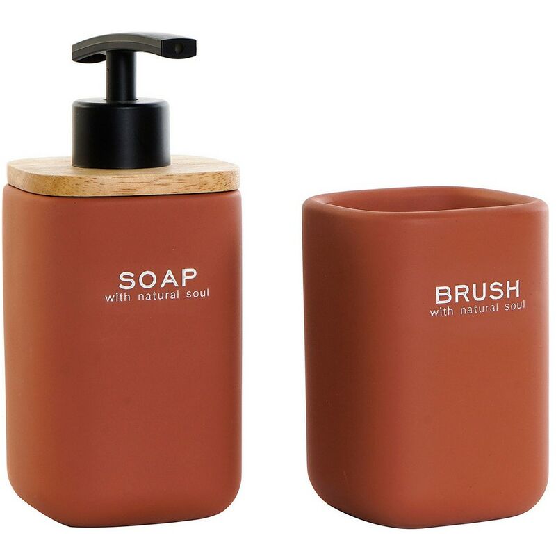 

Dosificador DKD Home Decor Negro Bambú Gres Terracota (2 pcs) (7.5 x 7.5 x 17.5 cm) (7,5 x 7,5 x 11 cm)