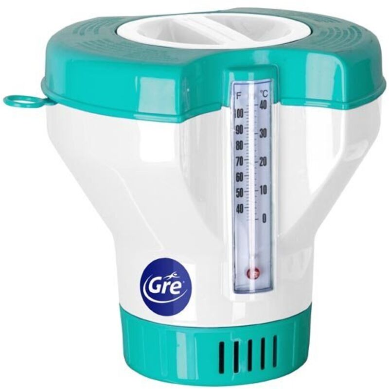 Dosificador Flotante Con Termómetro Para Piscinas, Para Pastillas De 20 A 500 Gr