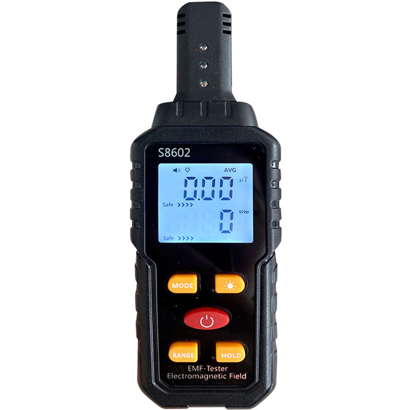 Decdeal - Dosimètre de rayonnement numérique 3 en 1, détecteur de température de champ magnétique de champ électrique, alarme lumineuse sonore