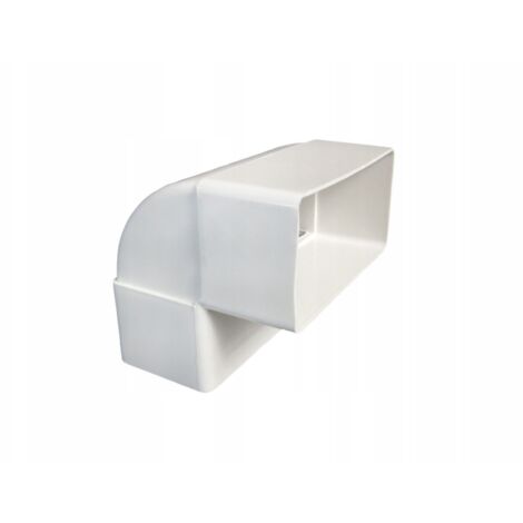Dospel  Coude vertical plat D/KPI 110x55 mm - Blanc - Durable et esthétique - Facile  installer