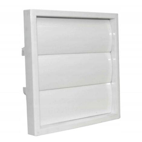 Dospel  Grille de ventilation KRZ 150 - Blanche - Avec volet gravitationnel - Design élégant