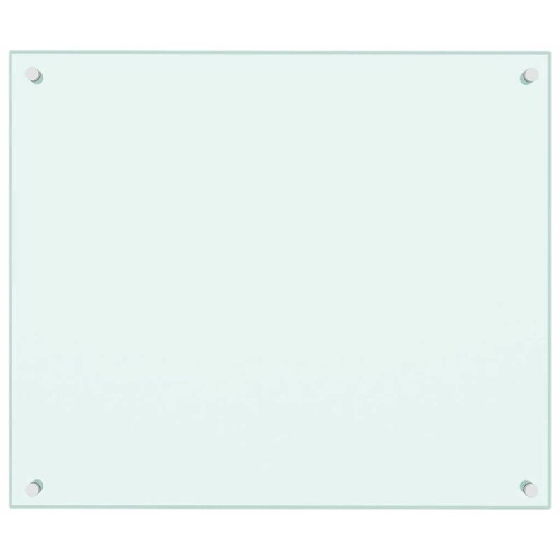 Dosseret de cuisine Blanc 70 x 60 cm Verre trempé - Blanc - Vidaxl