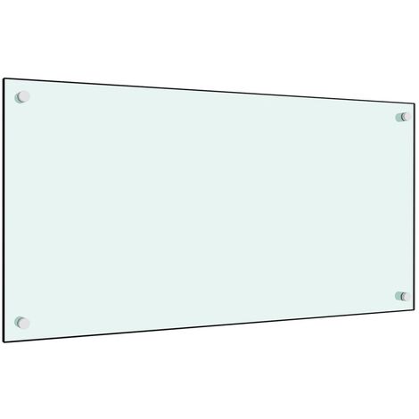 Dosseret de cuisine Blanc 80 x 40 cm Verre trempé