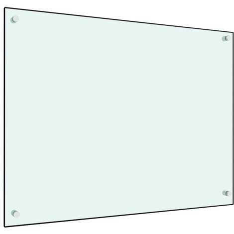 Dosseret de cuisine Blanc 80 x 60 cm Verre trempé