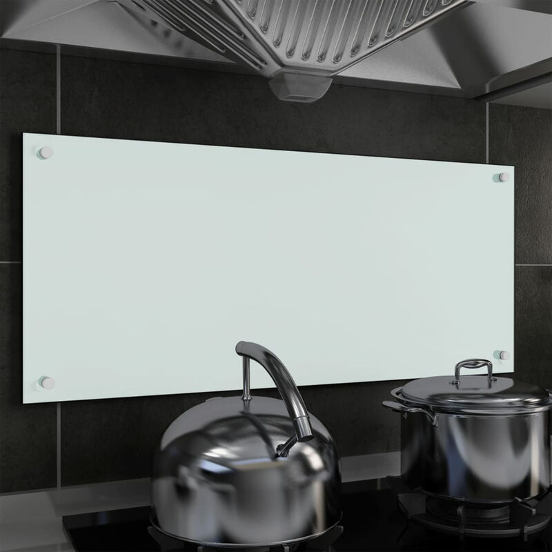 Dosseret de cuisine Blanc 90 x 40 cm Verre trempe