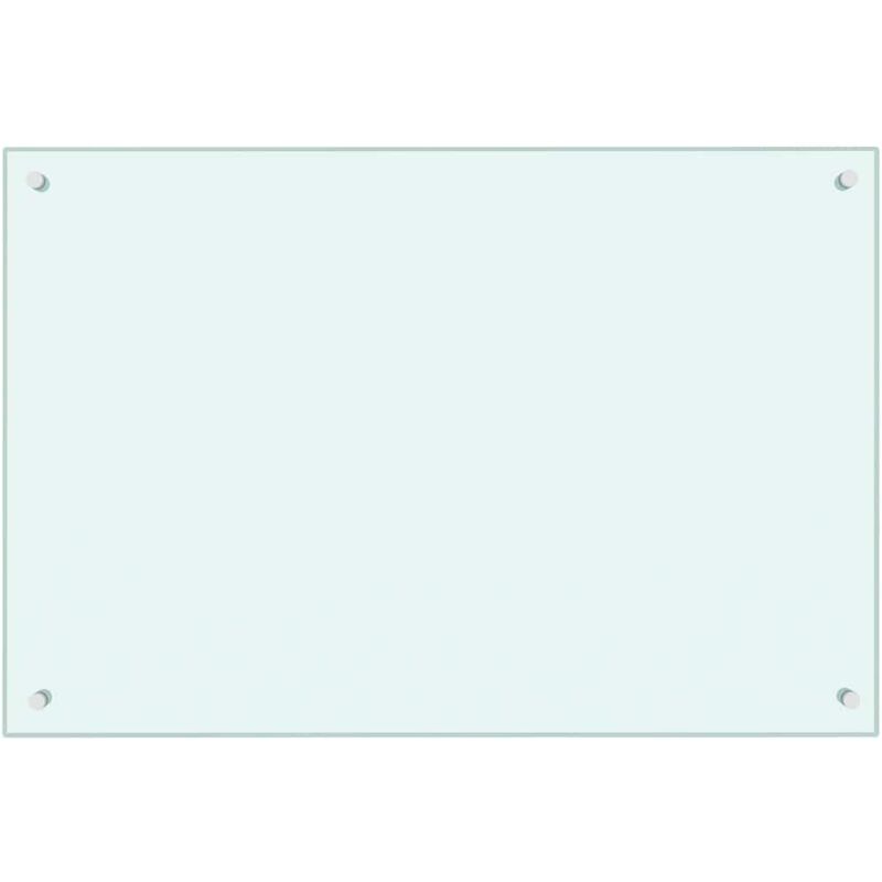 Dosseret de cuisine Blanc 90 x 60 cm Verre trempé - Blanc - Vidaxl