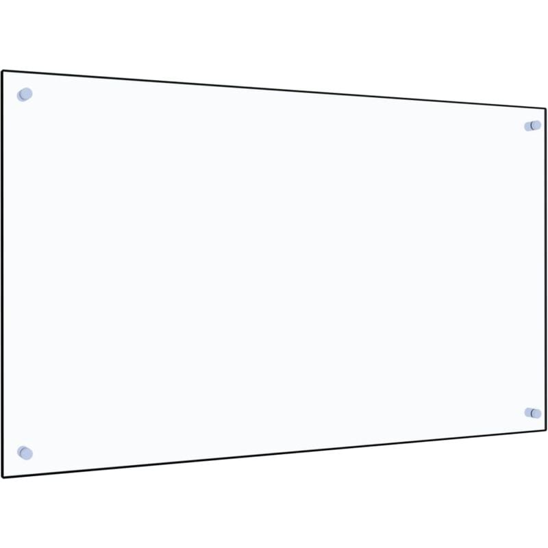Dosseret de cuisine Fond de hotte Transparent 100 x 60 cm Verre trempé 84376