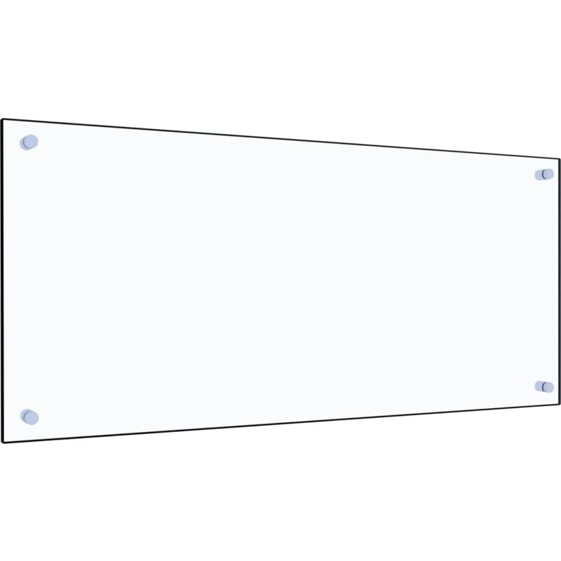 Dosseret de cuisine Fond de hotte Transparent 90 x 40 cm Verre trempé 25541
