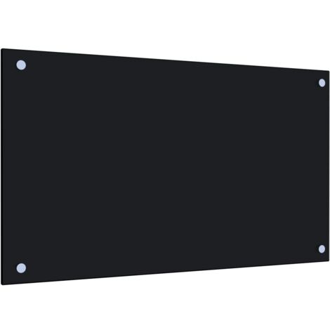 Dosseret de cuisine Noir 70x40 cm Verre trempé CFW62444