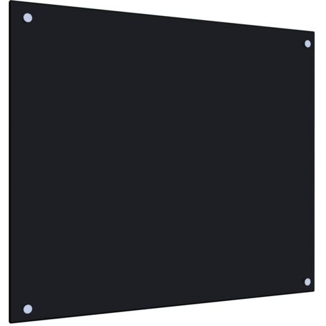 Dosseret de cuisine Noir 70x60 cm Verre trempé