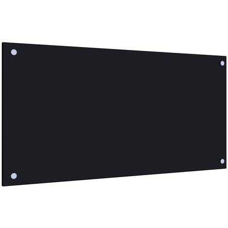Dosseret de cuisine Noir 80 x 40 cm Verre trempé