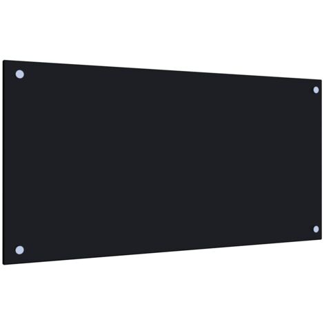 Dosseret de cuisine Noir 80x40 cm Verre trempé CFW82468