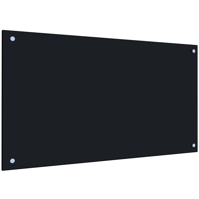 Dosseret de cuisine Noir 90 x 50 cm Verre trempe