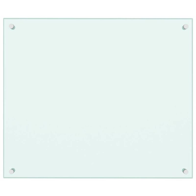 Dosseret de cuisine Blanc 70x60 cm Verre trempé