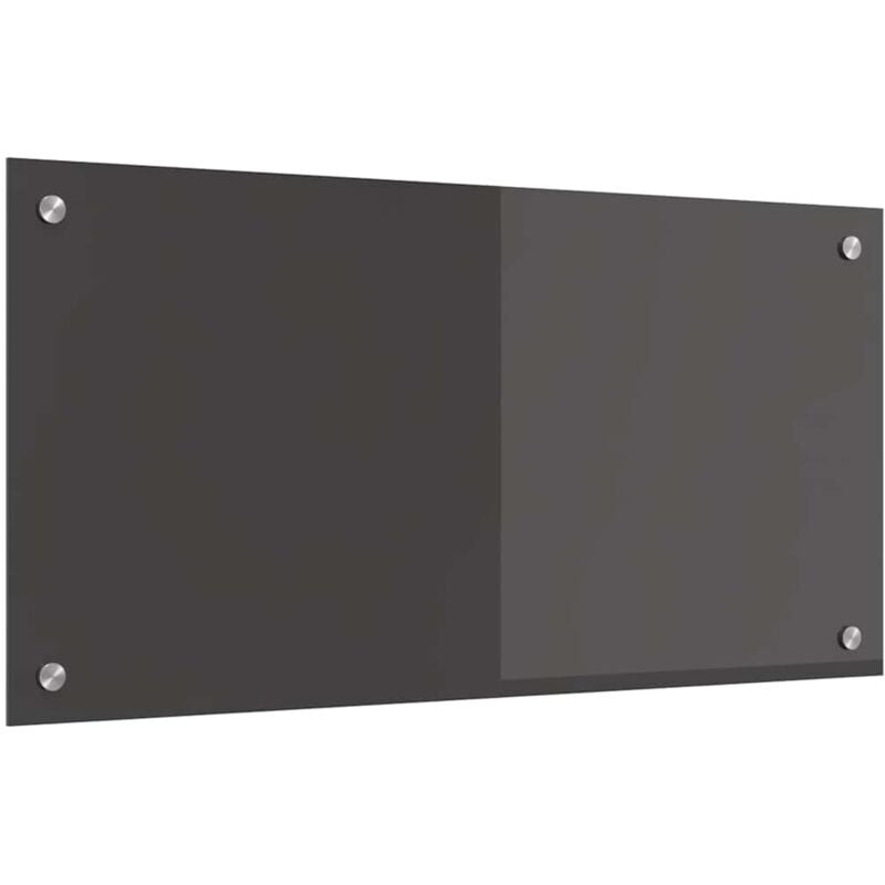 Vidaxl - Crédence de cuisine Gris foncé Verre trempé 80 x 40 x 0,6 cm