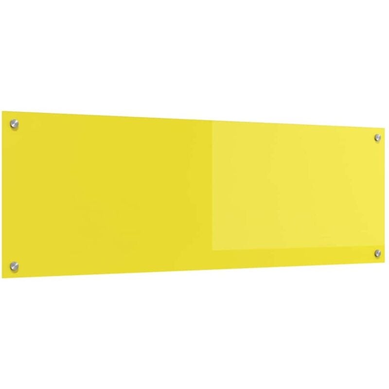 Vidaxl - Carreaux de cuisine Jaune 120x40x0,6 cm en verre trempé