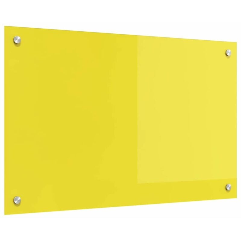 Dosseret de cuisine Jaune 80x50x0,6 cm en verre trempé vidaXL