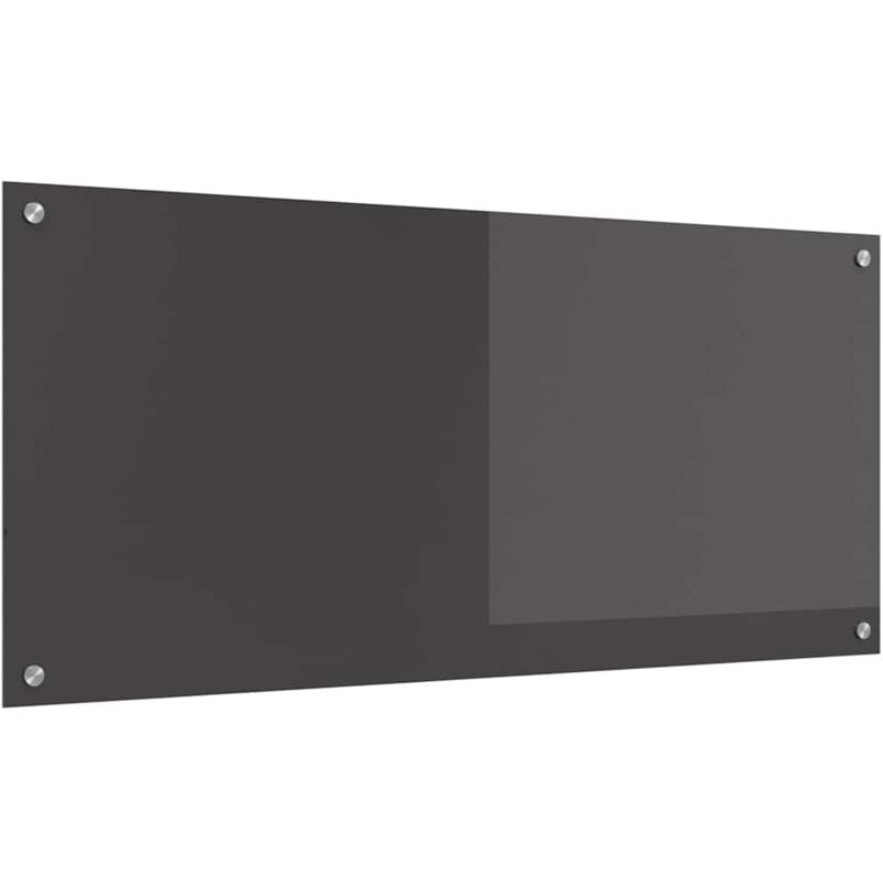 Vidaxl - Dosseret de cuisine Gris foncé 110x50x0,6 cm Verre trempé