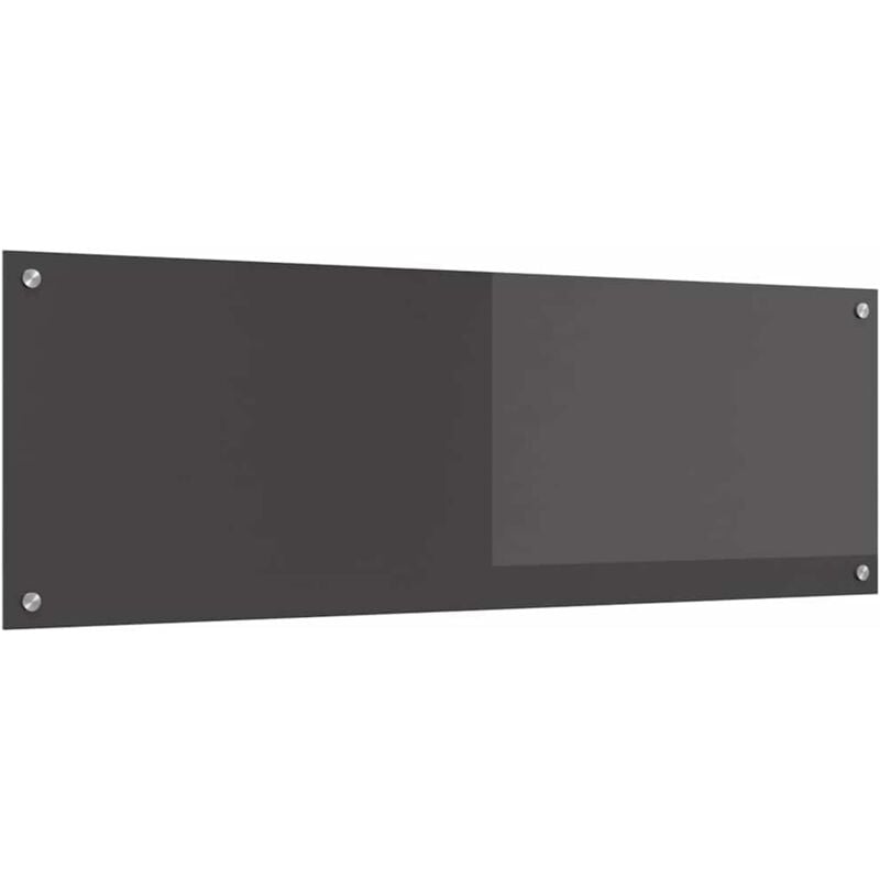 Vidaxl - Brique de cuisine Gris foncé 120x40x0,6 cm Verre trempé
