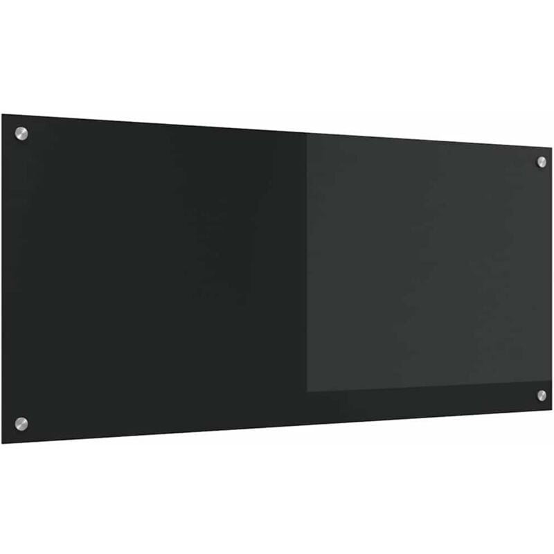 Vidaxl - Plan de travail de cuisine Noir 110x50x0,6 cm Verre trempé