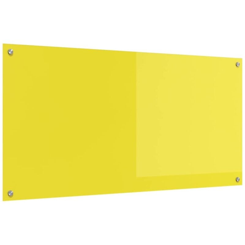 Vidaxl - Crédence de cuisine jaune 120x60x0,6 cm en verre trempé